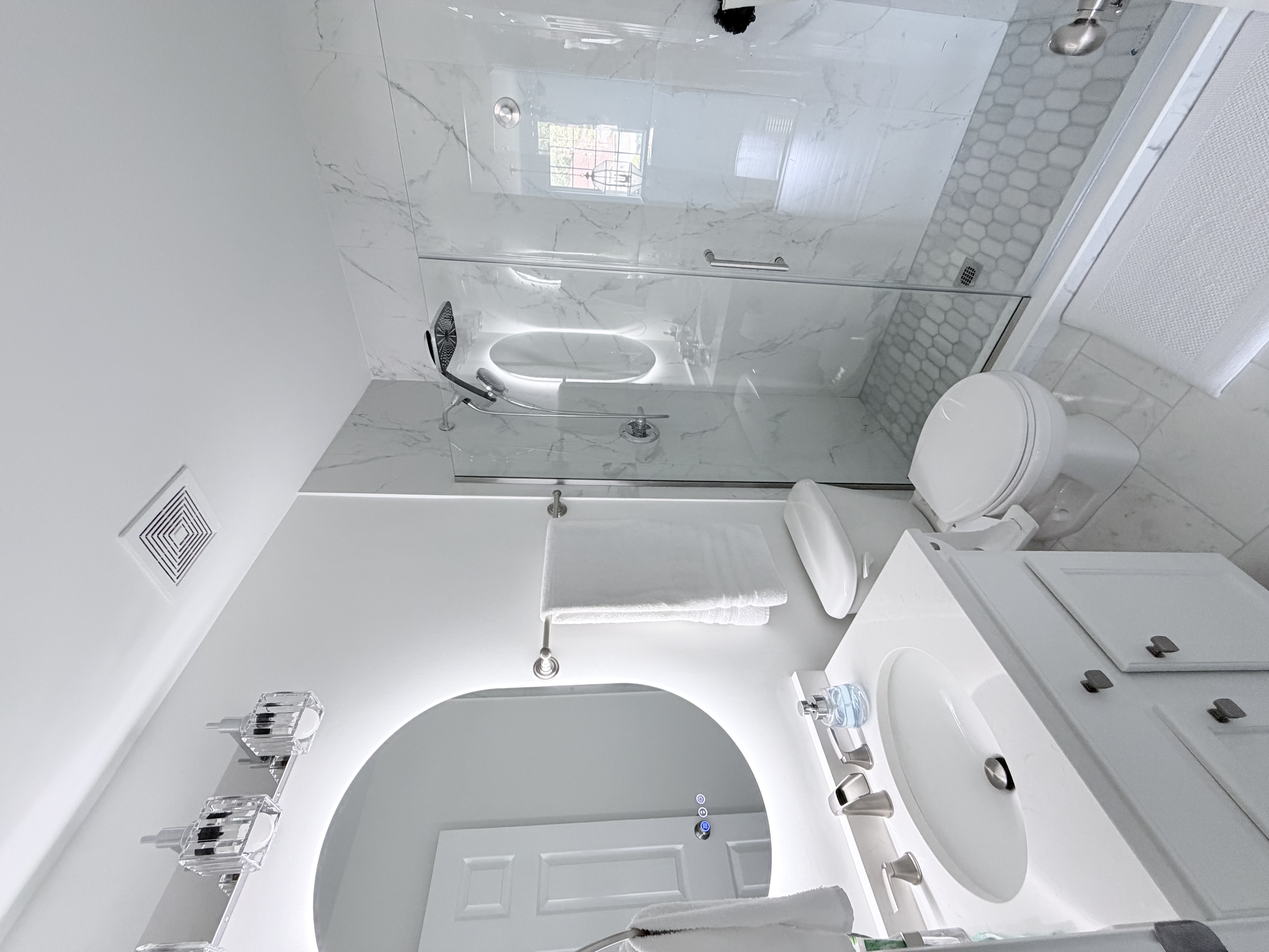 Full marble bathroom renovation